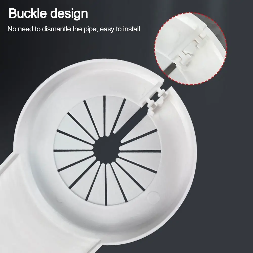 Sink Faucet Decorative Cover Self-adhesive Drain Pipe Cover White Plastic Guards for Drainage Pipe Home Kitchen Drain Fittings