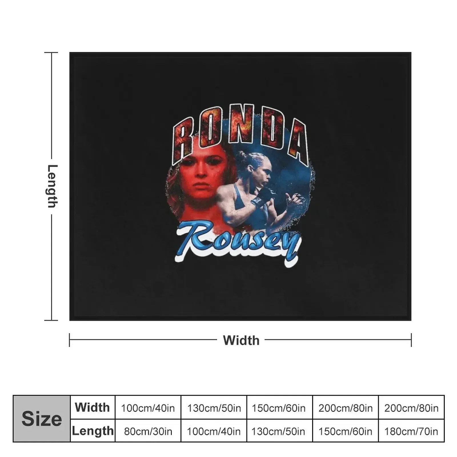 Ronda Rousey Vintage Rap Style (Rowdy Rousey) Classic T Shirt Throw Blanket for winter Soft Plaid Blankets