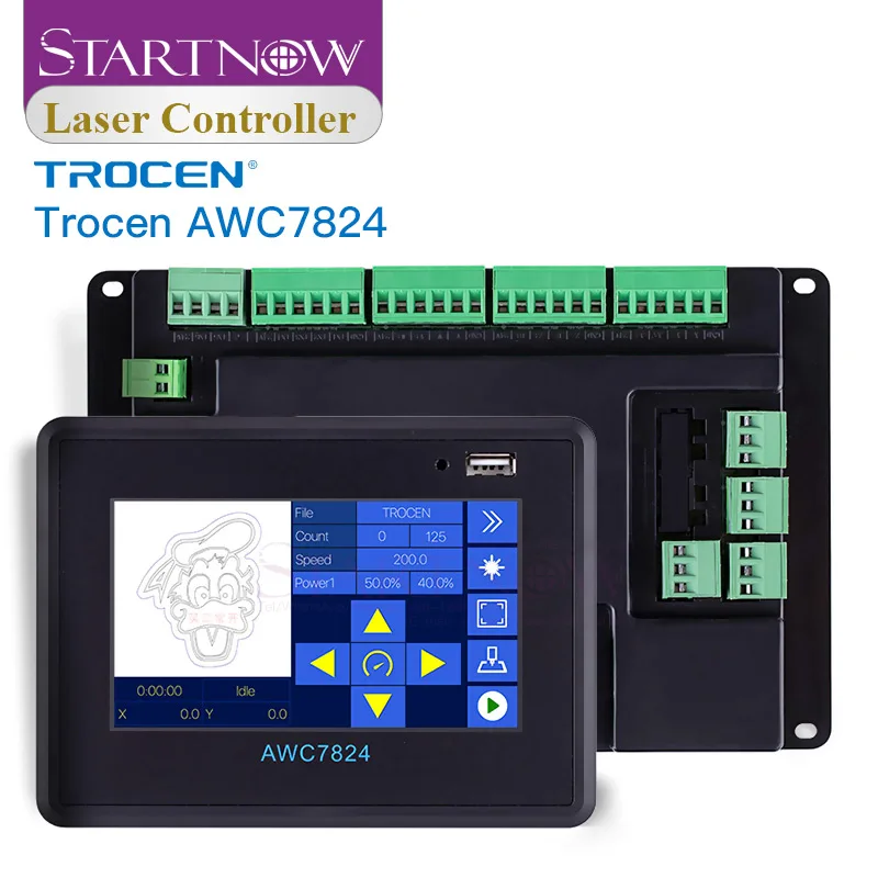 Startnow Trocen AWC7824 Laser Controller System CCD Touch Scree Laser Controller for CO2 Laser Engraving Cutting Machine