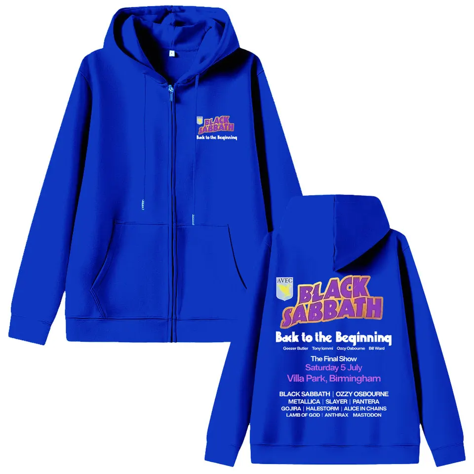 Heavy Metal Rock Band Black Sabbath Back To The Beginning Zipper