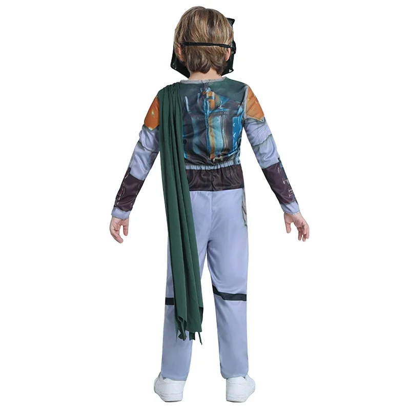 2025 New The Cosplay Costume Kids Mandalorian Din Djarin Costumes Uniform Cloak Mask Suit Halloween Clothes for abc
