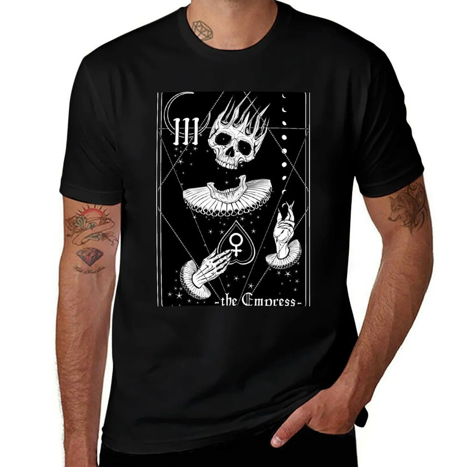 

The Empress Tarot Card T-Shirt man t shirts for men casual cotton t shirt pack T-Shirt