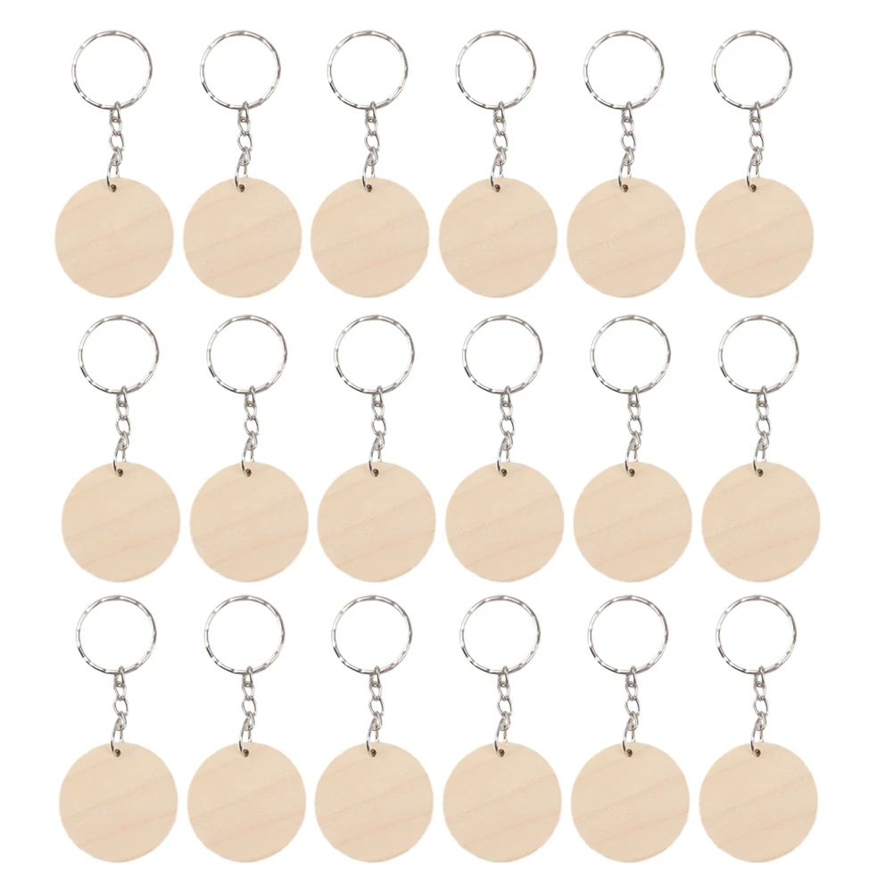

Blank Wooden Discs Keychain Diy Unfinished Round Wood Pieces For Key Rings Craft Supplies Decorative Pendants Home Decor