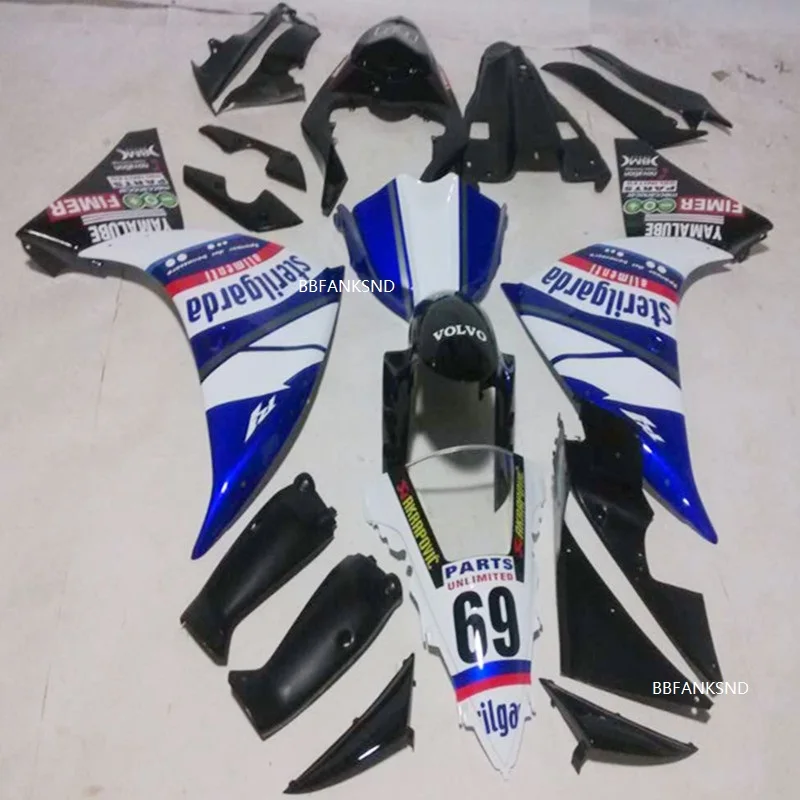 New Fairings fit  for YAMAHA YZFR1 2009 - 2011 Full Body Kits YZFR1 2010 blue white Black Fairings YZF1000 R1 2009