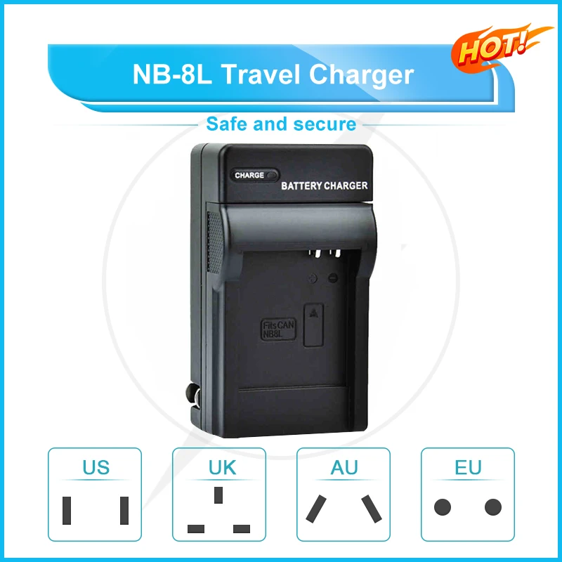 

NB-8L NB8L NB 8L Travel Charger for Canon Camera A3300 A3200 A3100 A3000 A2200 A1200