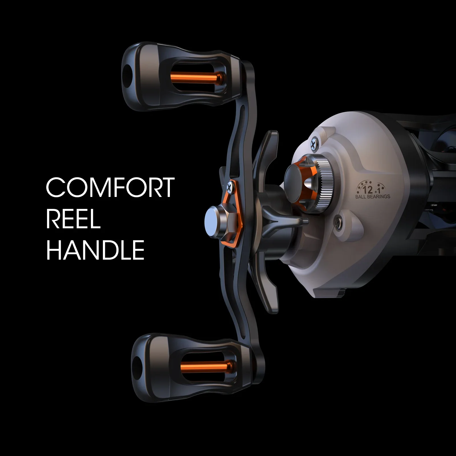 Lixada 12 + 1 محامل كروية بكرة صيد الطعم بكرة صيد عالية السرعة مع نظام الفرامل المغناطيسي #4