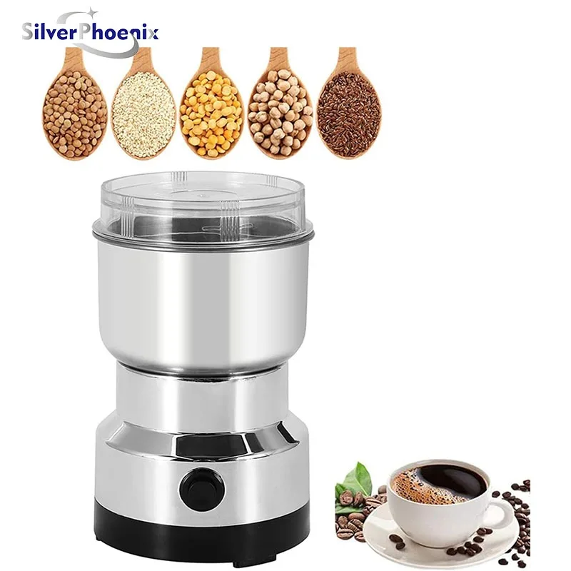 مطحنة كهربائية صغيرة محمولة 300 مل مطحنة متناهية الصغر لأغذية الأطفال والقهوة والتوابل والفلفل والحبوب للاستخدام المنزلي