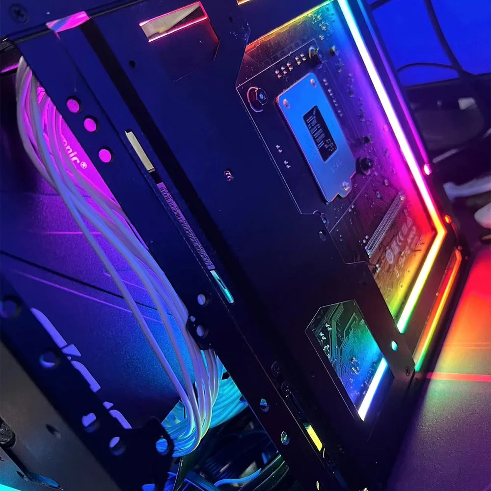 Motherboard RGB Lighting Frame Backplate ATX MATX ITX M/B IO Backlight 5V 3Pin ARGB AURA SYNC for PC Cabinet Decoration DIY