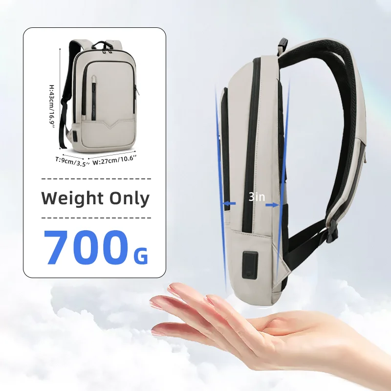 Heroic Knight-mochila diaria para ordenador portátil para hombre, mochila ligera y minimalista para ir al trabajo, mochila para oficina, mochila impermeable para mujer, mochila escolar para viajes de negocios