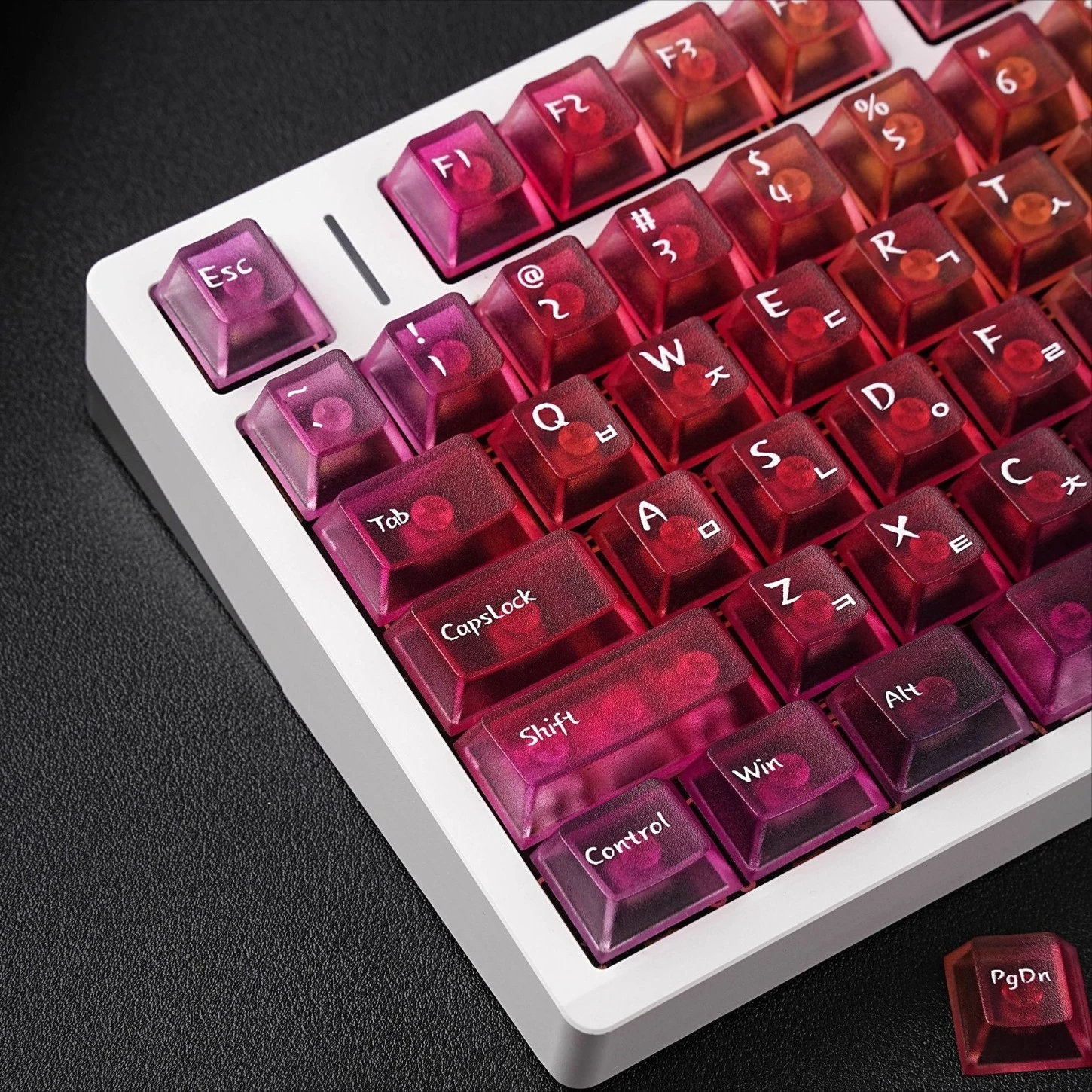 Colorful Cherry Key Cap Kit PC Large Optical Transmission Capacity Compatible with 61/75/87/104/108 Gaming Mechanical Keyboard