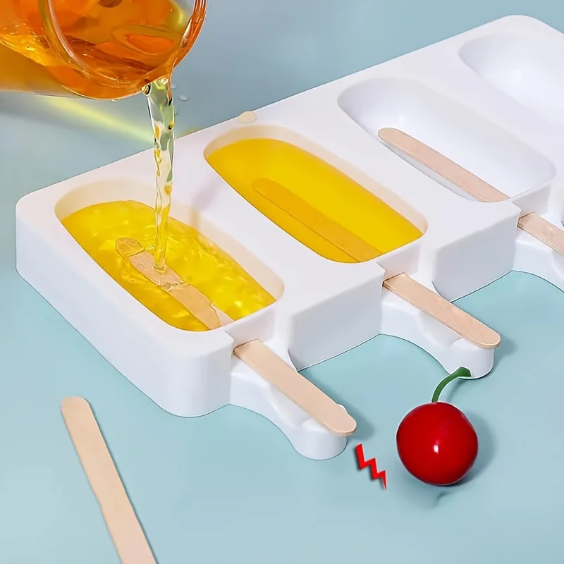 Silicone Ice Cream Mold，DIY Silicone Mold ，Fruit Juice Ice Tray ，Popsicle Mould ，Baking