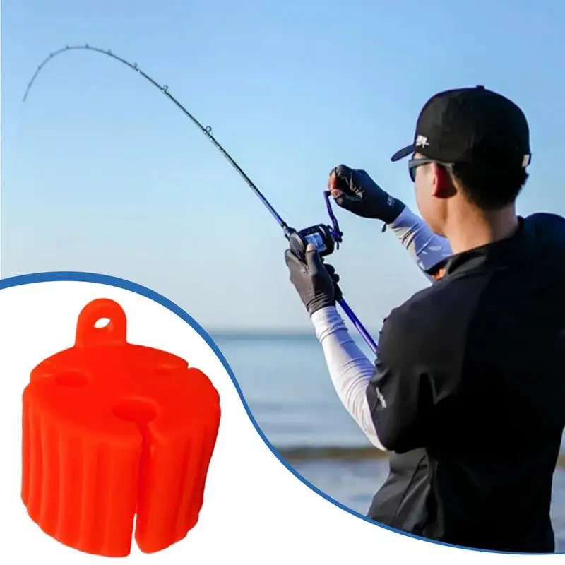 Portable Fishing Rod Fixed Ball TPE Fishing Pole Clip Non-Slip Reusable Fishing Rod Beam Binding Fastener For Fishing Pole