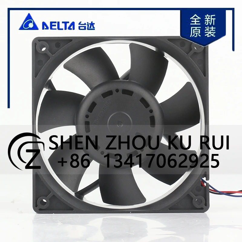 

Delta 24V 48V DC 12V 3.24A AC EC 12038 120x120x38MM 12CM High wind speed control Computer chassis Violent AFB1212GHE cooling fan
