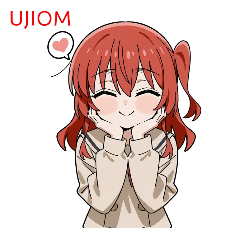 UJIOM Kawaii Kita Ikuyo Cartoon Girl Graphics Wall Sticker Interesting Practical Wardrobe Decal Customizable Anime Decoration