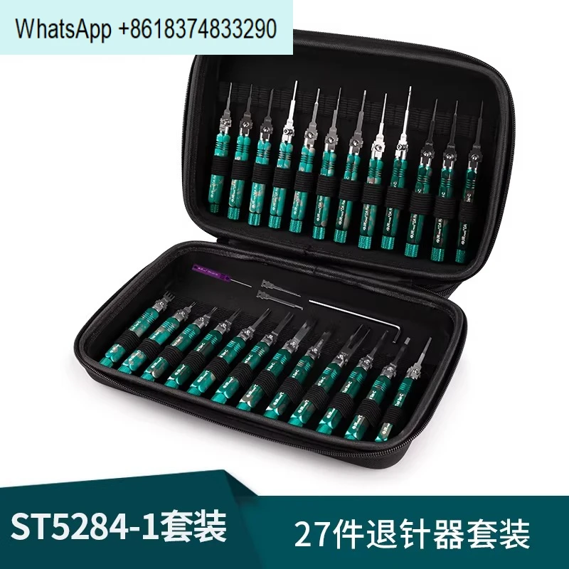 27-Piece car needle withdrawal device terminal pointed, wiring harness plug pick wire push needle set ST5284-1
