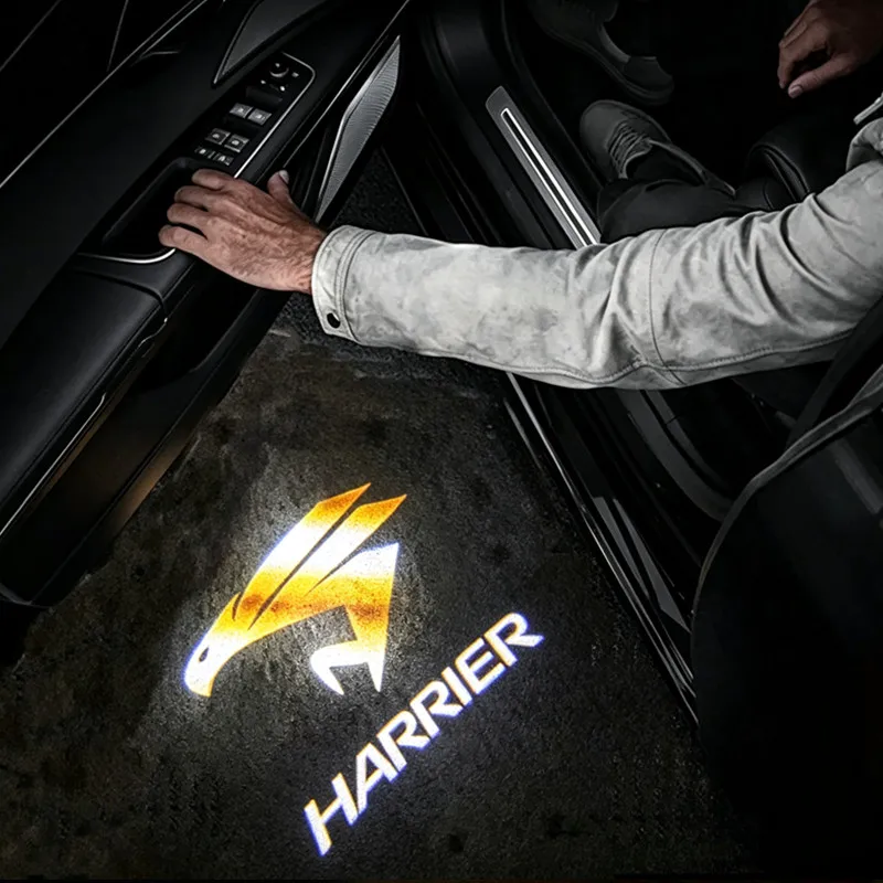 2pcs LED Car Door Welcome Warning Light For TOYOTA Harrier 30 60 XU30 XU60 2003- 2021 2022 Car Accessories