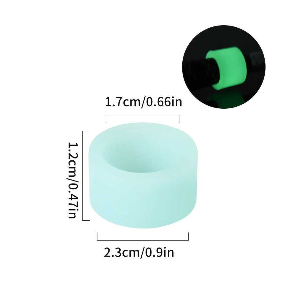 10 Stück Silikon-Rutenstopper Leuchtende Angelruten-Griffe Universelle Große Fisch-Rutenringe Anti-Abnahme-Rollenstopper Angelzubehör – Detail 12
