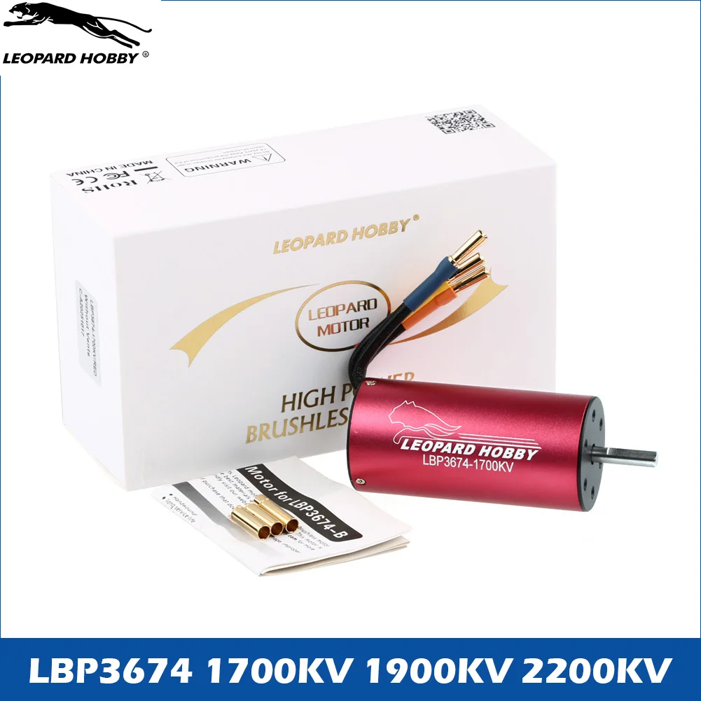 Leopard Hobby 2-4S Lipo 550 Brushless Motor 3674 1700KV 1900KV 2200KV For 1/10 Scale Models RC Cars Airplane Boat Plane