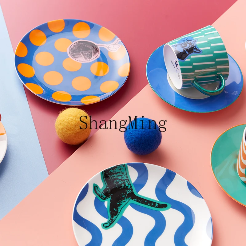 

CL Домашний стиль, креативная посуда из костяного фарфора, легкая роскошная подарочная коробка, десертная тарелка