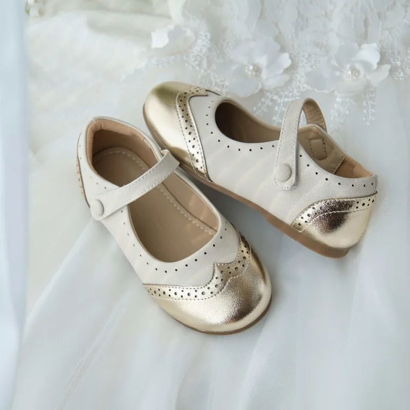 

Autumn New Handmade Sweet Versatile Leather Shoes Cowhide White Princess Shoes Student Quality Boutique Shoes