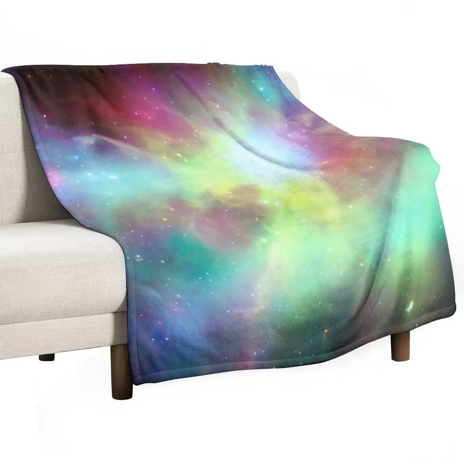 

Nebula - Green Galaxy Throw Blanket Cute Plaid Decorative Beds Sofa Throw Blankets