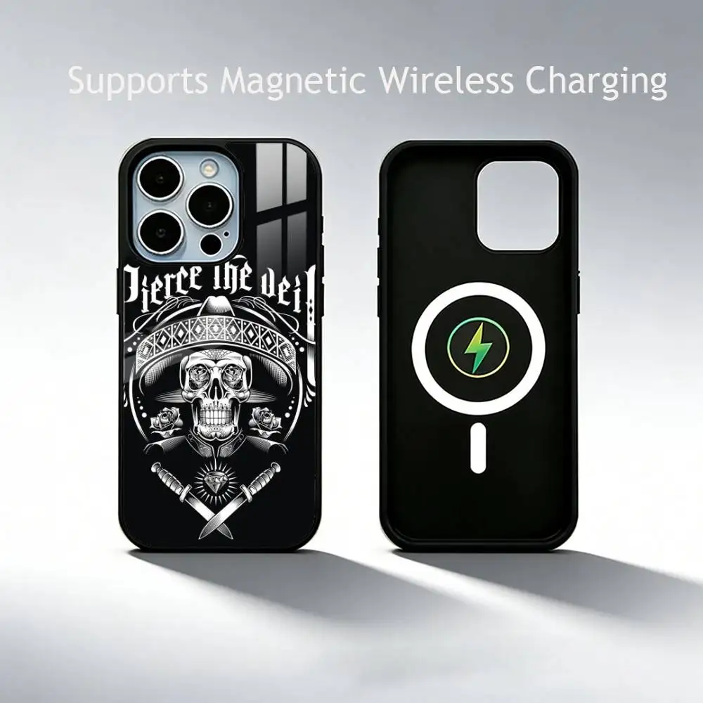 P-Pierce The Veil Band   Phone Case For iPhone17,16,15,14,13,12,11 Plus,Pro Supports Magnetic Wireless Charging