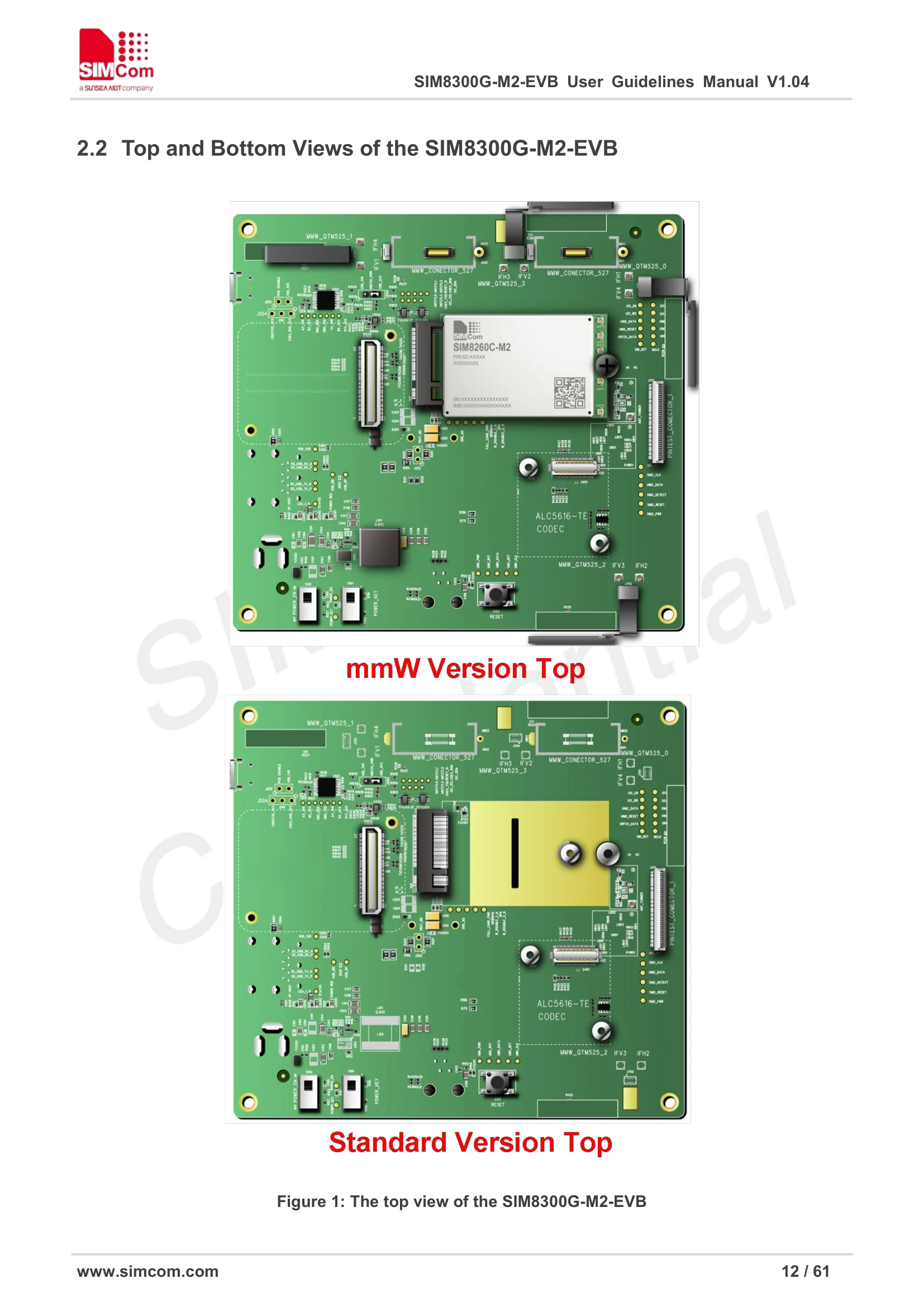 Kit scheda di sviluppo standard SIMCOM 5G Modulo M2 8200/8202/8260/8262 Applicabile