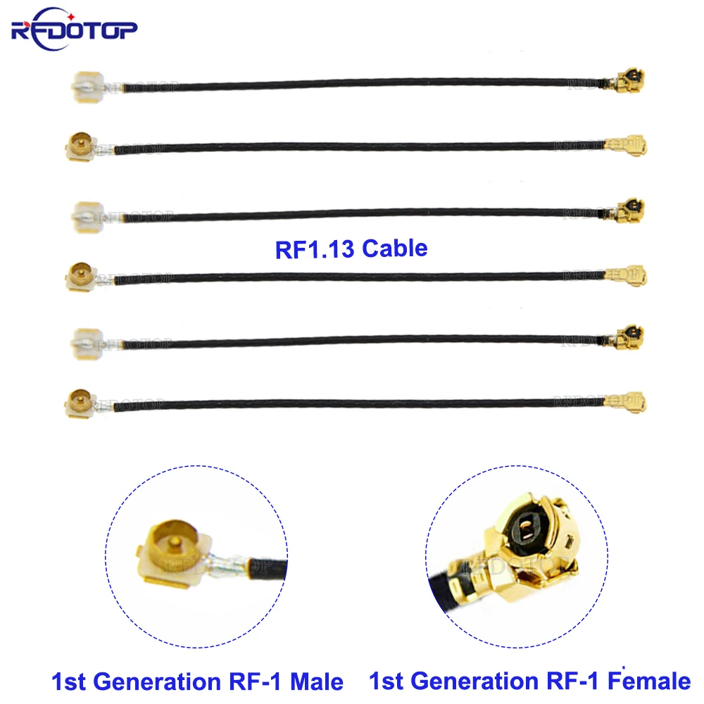 5pcs/Lot RF113 U.FL IPX-1 Male to IPX-1 Male/Female RF1.13 Pigtail Jumper RF Coaxial WIFI Antenna Extension Cable 10CM-50CM