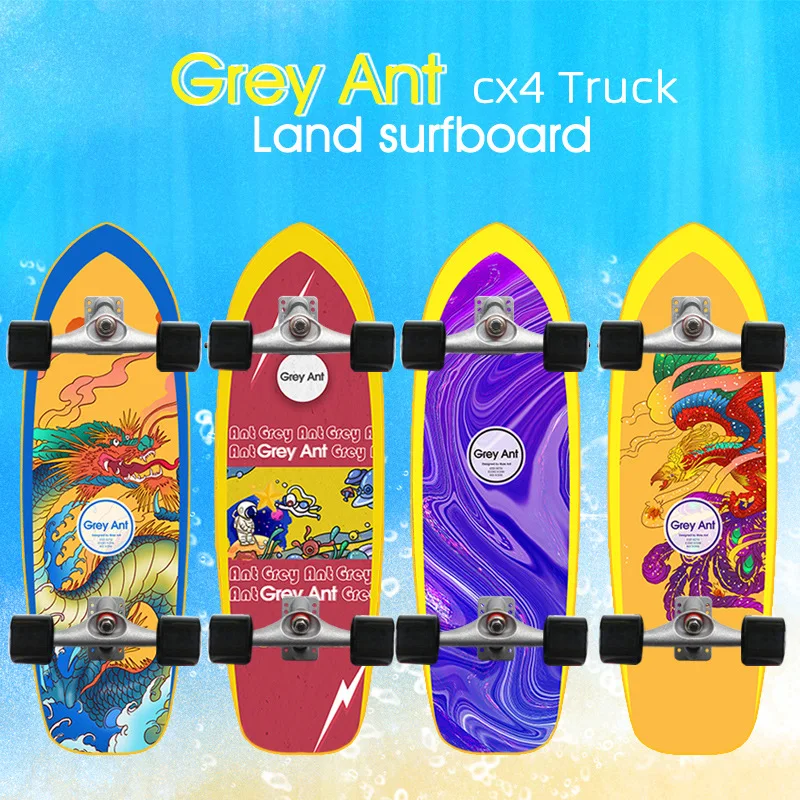 

CX4 Truck Land Surfer Surfing Skateboard 32 Inch Surfboard Carver Practice Board 25-82cm Maple Wood Surfskate