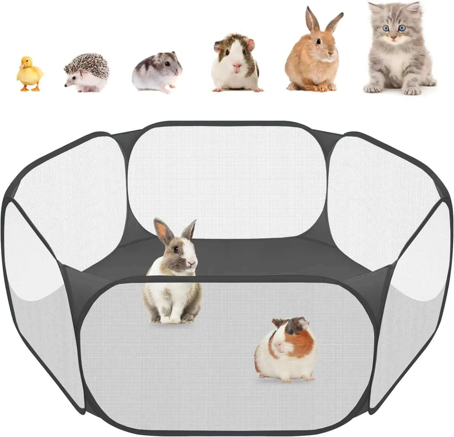 Black Pet Pen Tent Portable Folding Kennel Dog Fence Small Dog Cat Playpen Hamster Chihuahua Small Animal Cage Pet Outdoor Fence