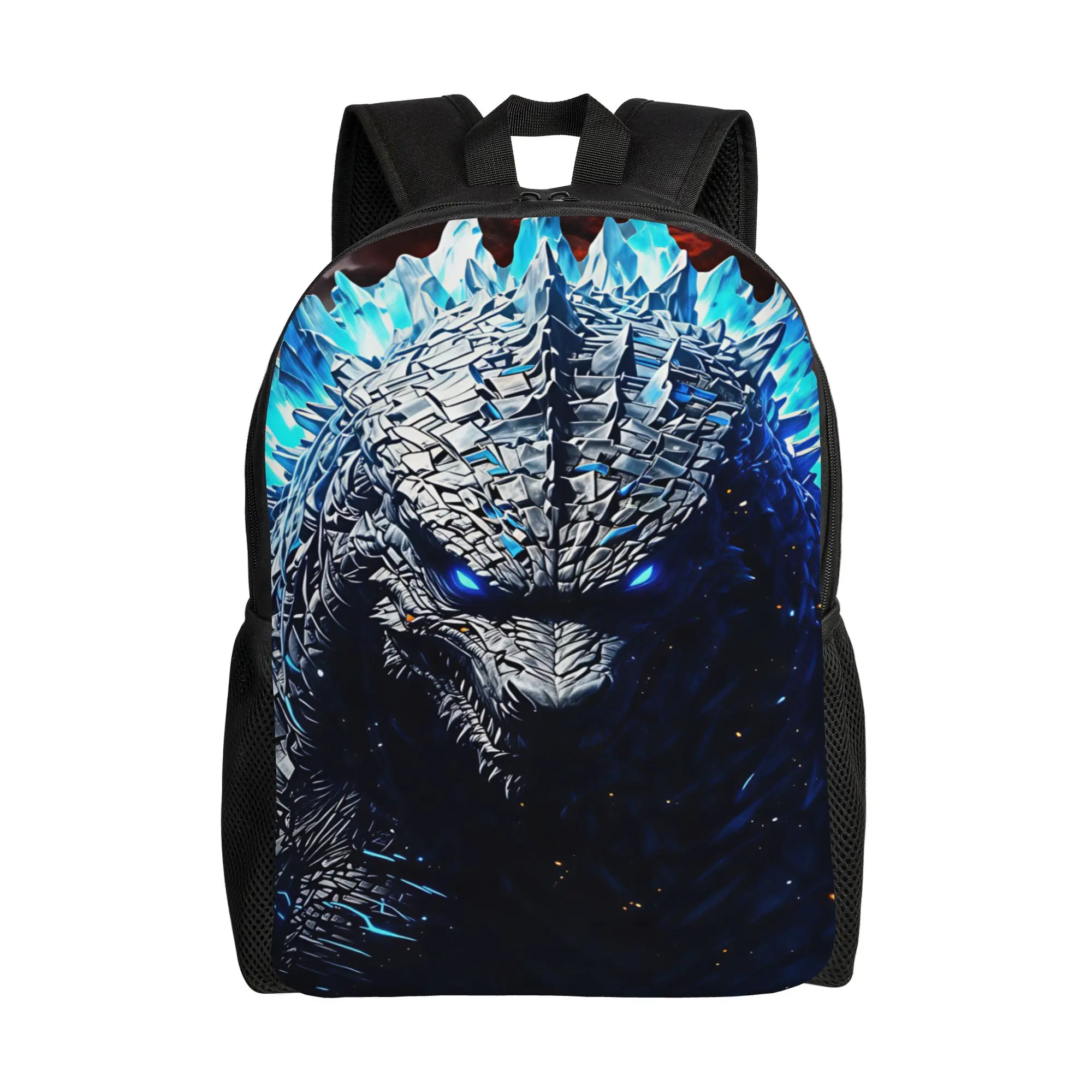 M-Monster King Backpack  Student Polyester Camping Backpacks Big Elegant High School Bags Rucksack