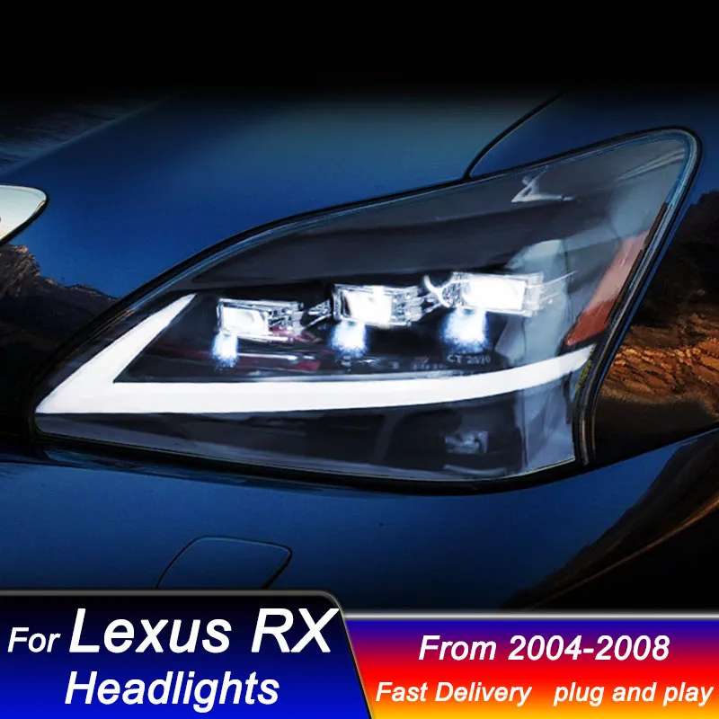 

Car Led Headlights For LEXUS RX 04-08 Upgrade matrix style full led Head Lamp DRL Dynamic Signal Lamp Front light Assembly