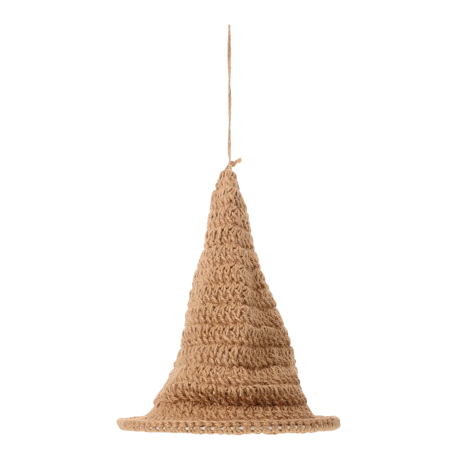 

Handwoven Jute Rope Pendant Light Shade Wizard Hat Design Hanging Light Cover Halloween Dining Room Living Room Cafe
