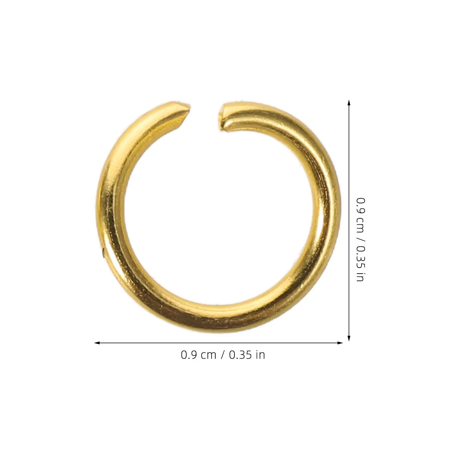 200Pcs Gold Open Jump Rings Jewelry Making Connectors Pendant Clasp Metal O Rings Smooth Edges Secure Closure DIY Necklace