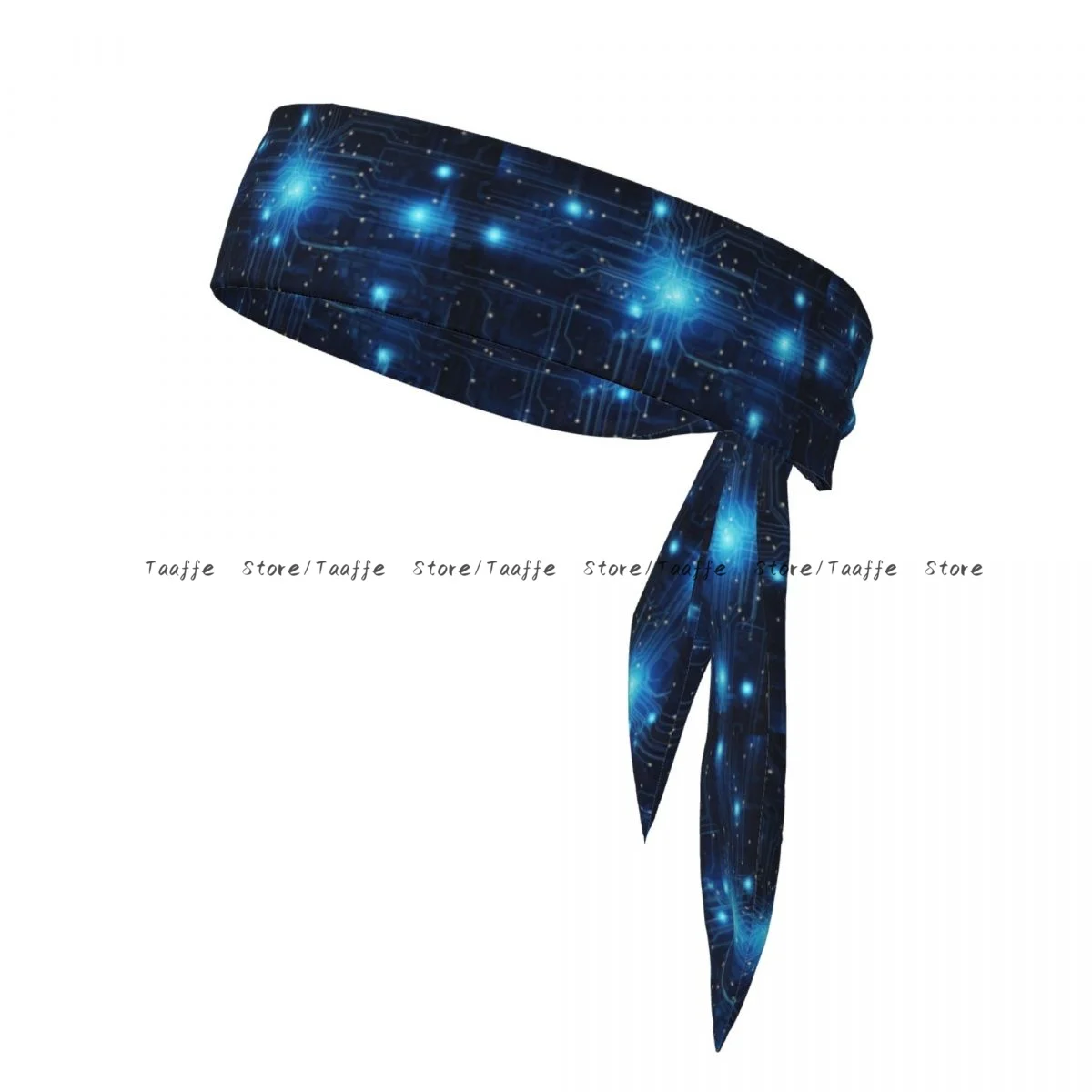 

Sweatband Bandanas Circuit Board Background Hairband Head Tie Sports Headband Hair Accessories