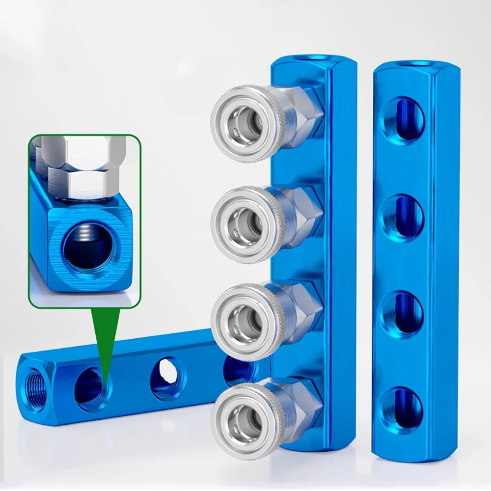 

Pneumatic Fitting Compressor Fittings 1/4 Quick Connector Air Gas Distributor For Pump Tool Coupler Manifold Multi Splitter