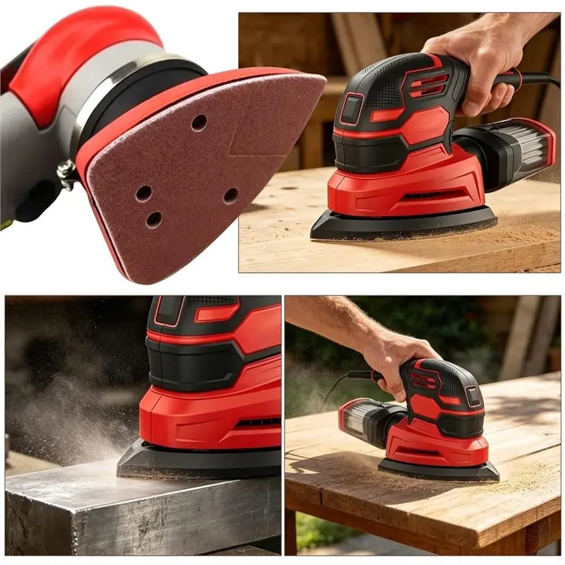 ABJI-Mouse Sander With Sandpaper& Extra 2 Tips, Sanding Sheets For Black And Decker Mouse Sanders For Replacement