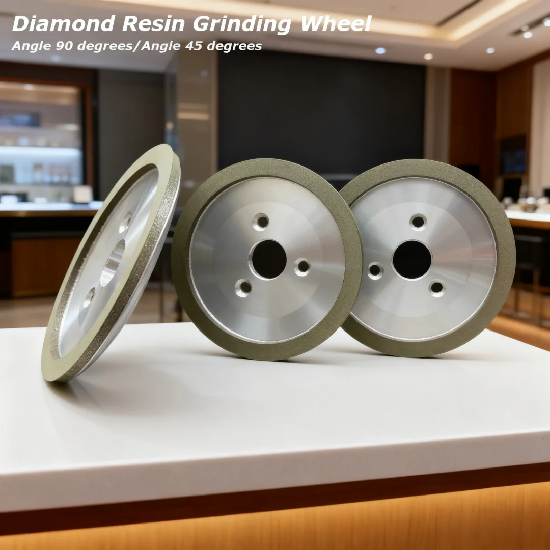 125mm SDC Diamond Resin Grinding Wheel Cup Grinder Disc for Carbide Metal Angle Grinder Tool Three Hole Butterfly Shaped Wheel