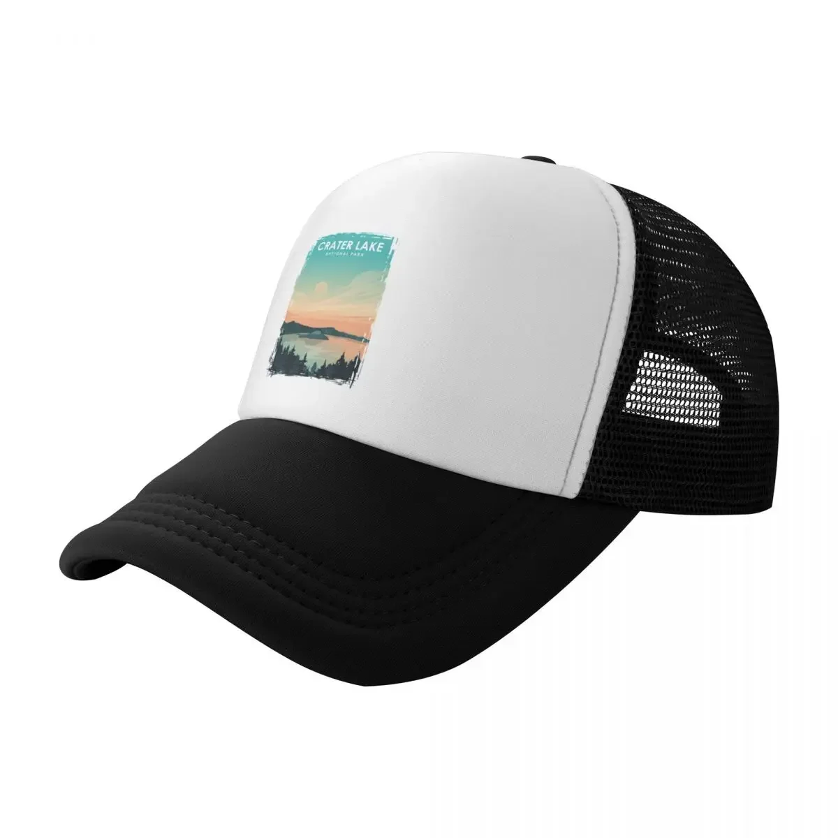 Crater Lake National Park Travel Poster Baseball Cap foam party Hat western Hat Mens Caps Women's