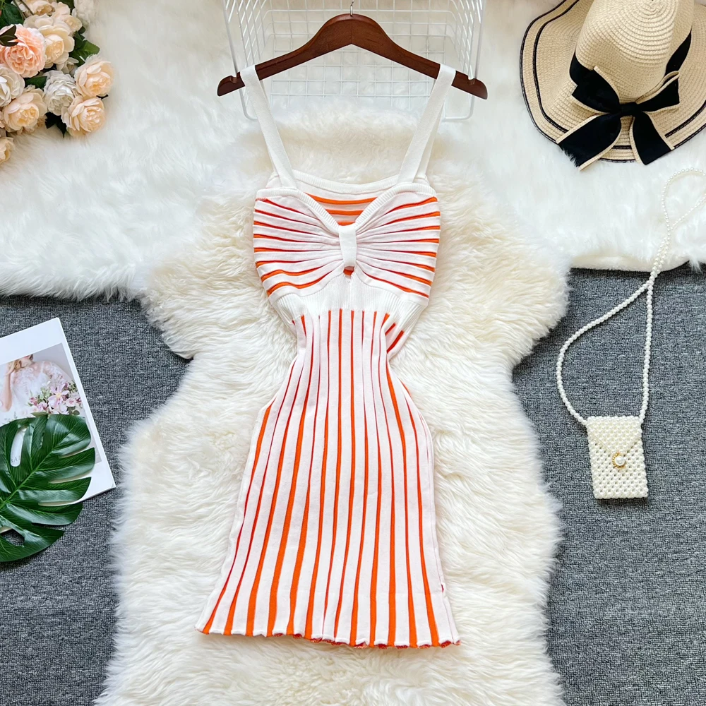 YuooMuoo Chic Mode Sexy Bandjes Mini Jurk Vrouwen Hoge Taille Y2K Bodycon Feestjurk Vakantie Stijl Dame Strand Vestidos outfits