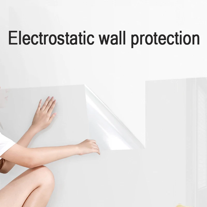 

Static Electricity Protection Film Latex Paint Anti Scratch Anti Dirt Anti Kick Transparent Film No Damage To Walls Home Static