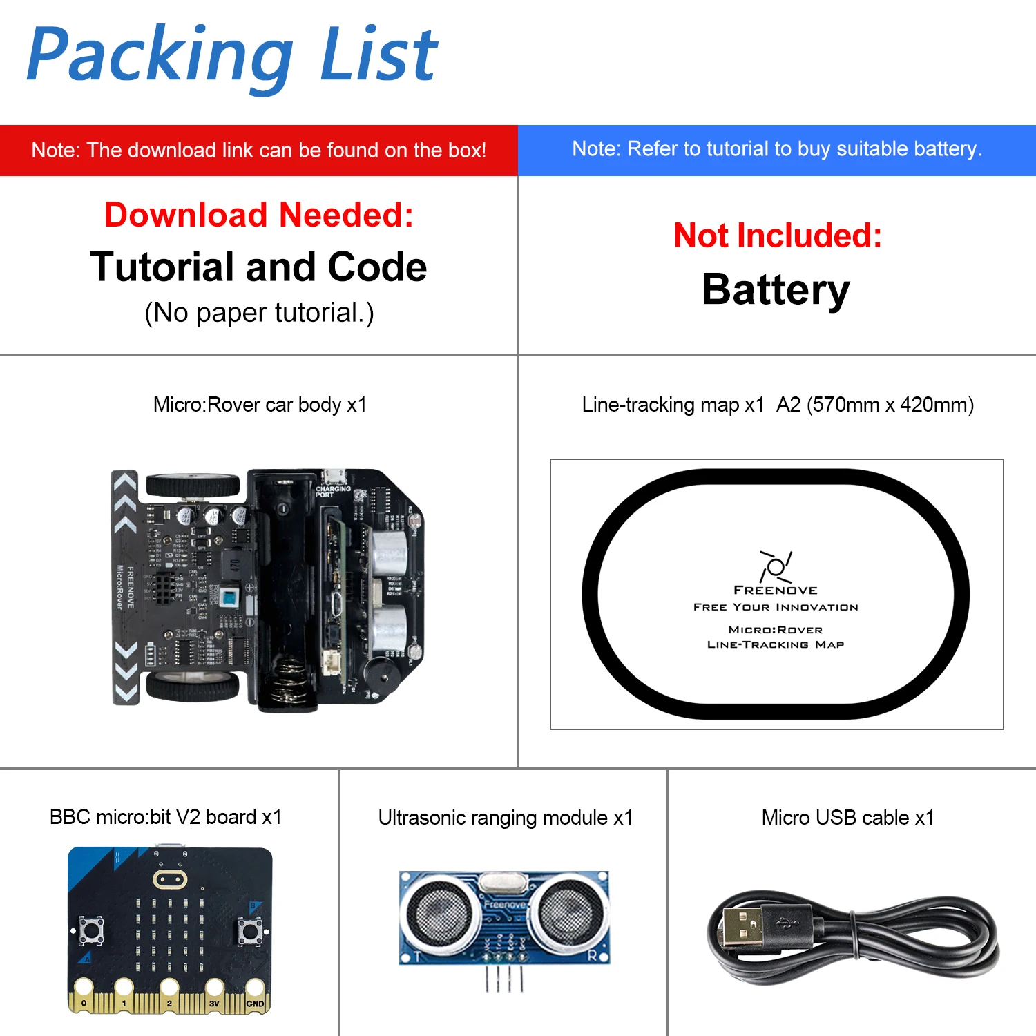 Freenove Micro:Rover Kit voor  - Microbit Robot recensie en prijs