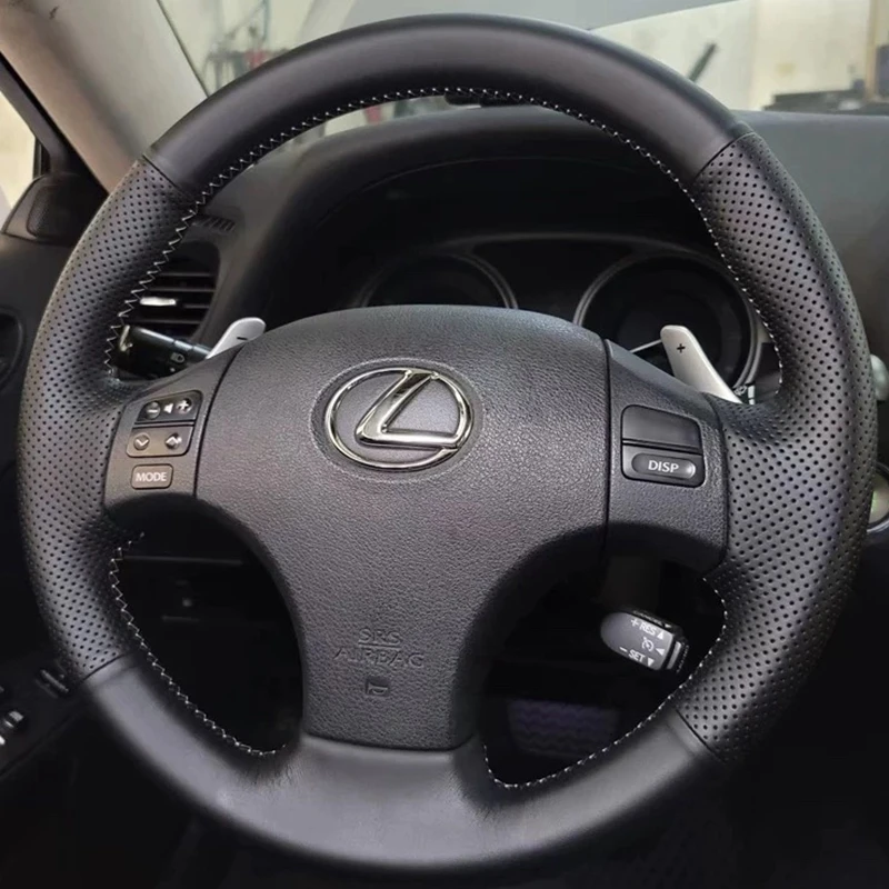 Braid Car Steering Wheel Cover For Lexus RX330 RX400h RX400 2004-2007 Customize Microfiber Leather Steering Wrap Car Accessories