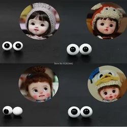 Ob11 Baby Head Glass Eyeball BJD Soft Pottery Clay Doll Movable Color Black Pearl Eye Doll Making Supplies molds