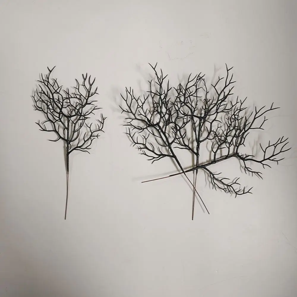 5 قطع من قرون فرع الهالوين الاصطناعي الميت على شكل قرون غير باهتة فرع ذابل واقعي ورائع