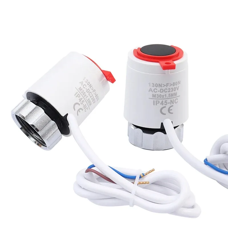 1/5/10Pcs 230V NC M30*1.5mm Thermal Actuator for Underfloor Heating Normally Closed Electric Actuator for TRV
