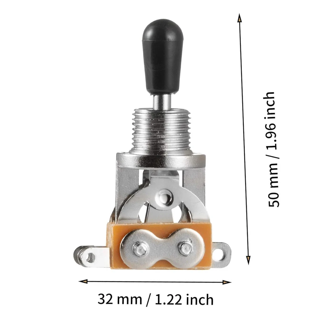 ABILKEEN 3-Way Short Straight Guitar Toggle Switch Pickup Selector LG SG Electric Guitar Shift Switch Metal Guitar Switch