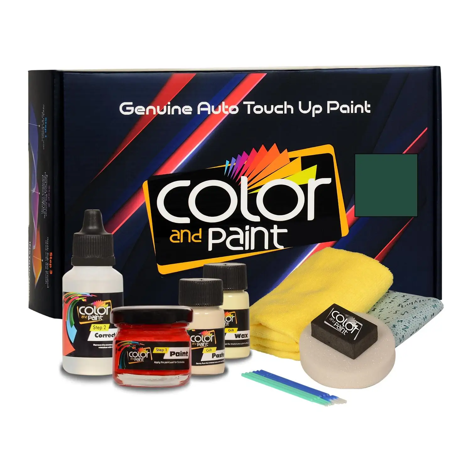 

Color and Paint compatible with Pontiac Automotive Touch Up Paint - DARK YELLOW GREEN MET - WA9806 - Basic Care