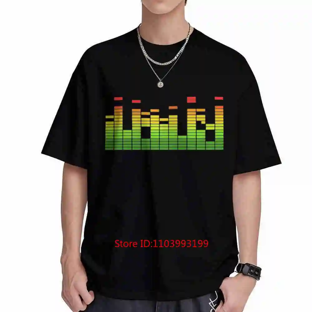 DJ Music Beat Equalizer Soundwave Short Sleeve Tee 100% Cotton T-Shirt