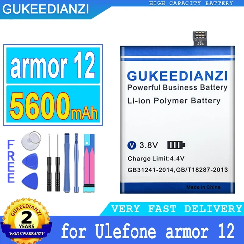 

5600mAh GUKEEDIANZI Battery 5002 for Ulefone armor 12 Big Power Bateria